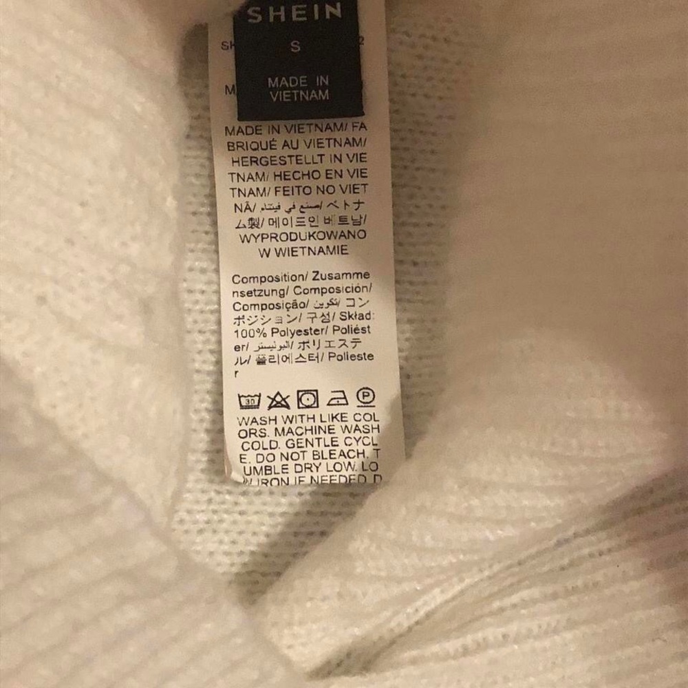 SHEIN Cream Knit Sleeveless Sweater with Red Text (Miss Adore) - Picture 2 of 3